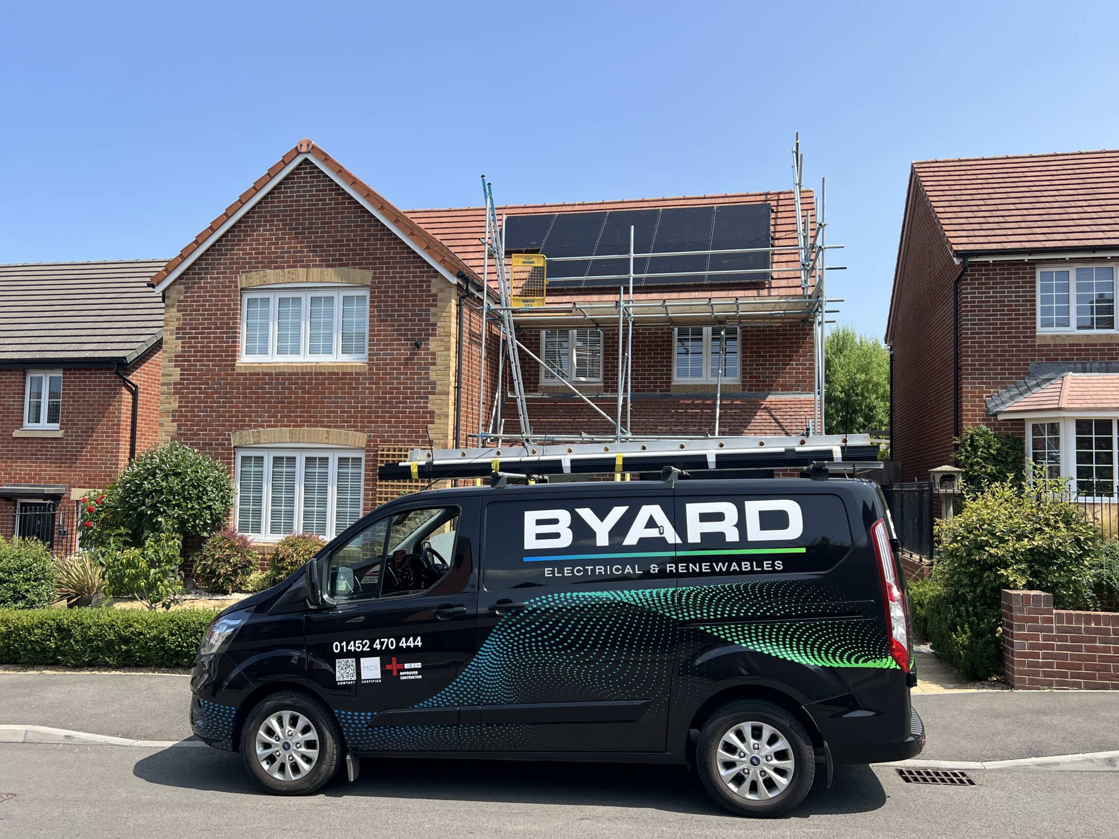 Solar panel installation in Gloucester on slate roof