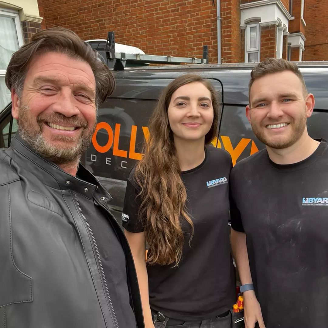 Ben Byard with Nick Knowles from DIY SOS